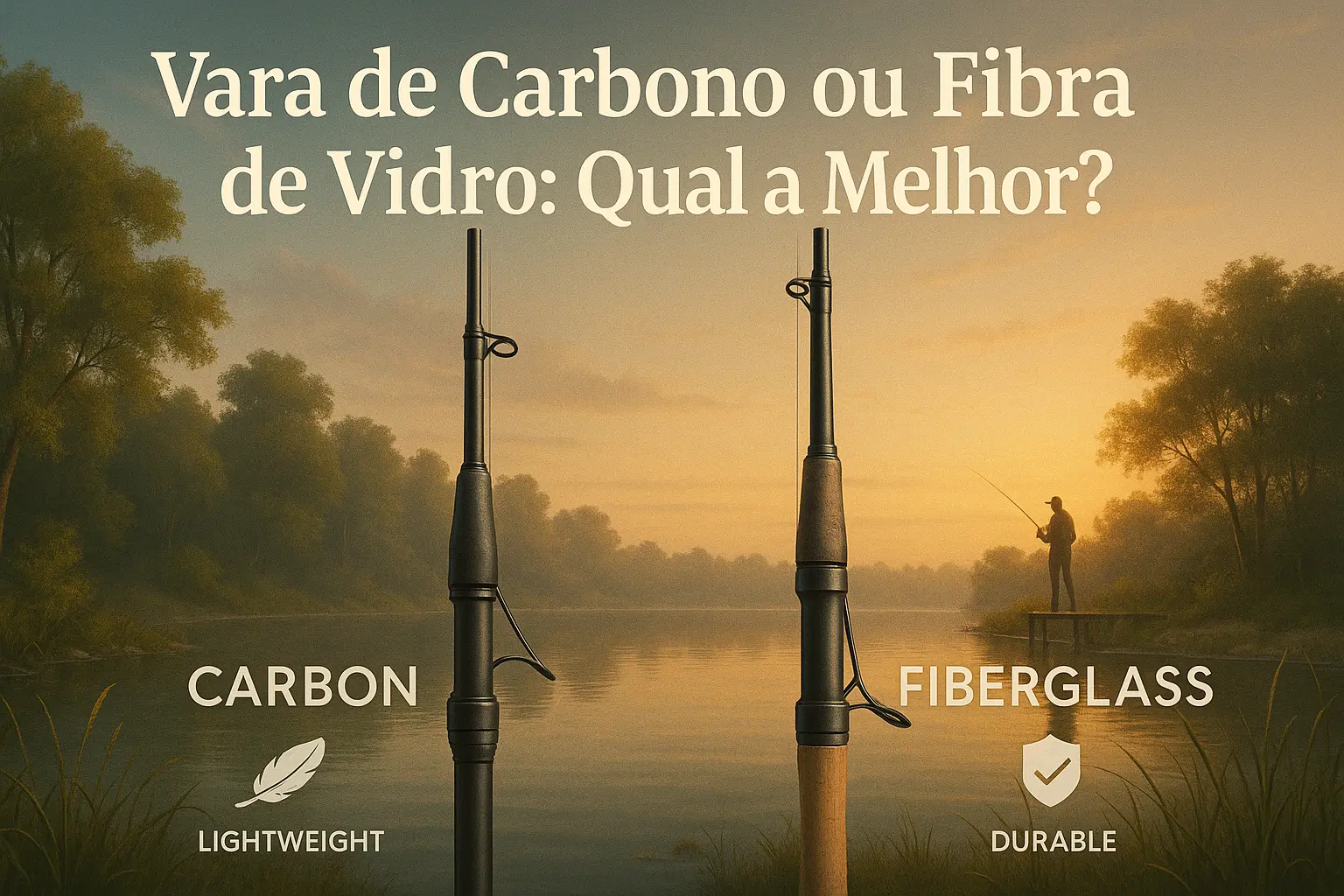 Vara de carbono ou fibra de vidro: qual a melhor para sua pescaria?