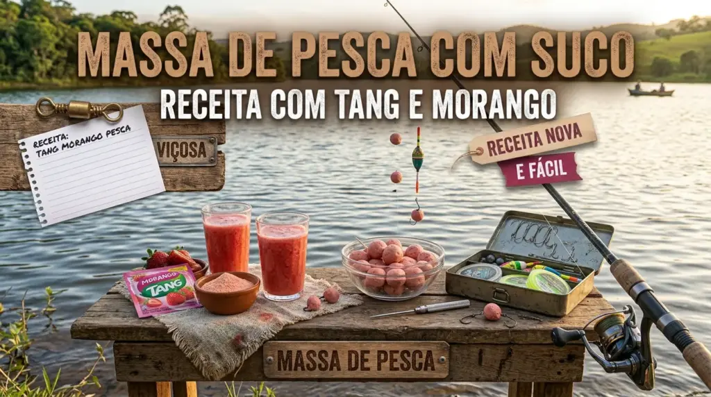 Massa de Pesca com Suco: Receita com Tang e Morango 1 Massa de Pesca com Suco: Receita com Tang e Morango